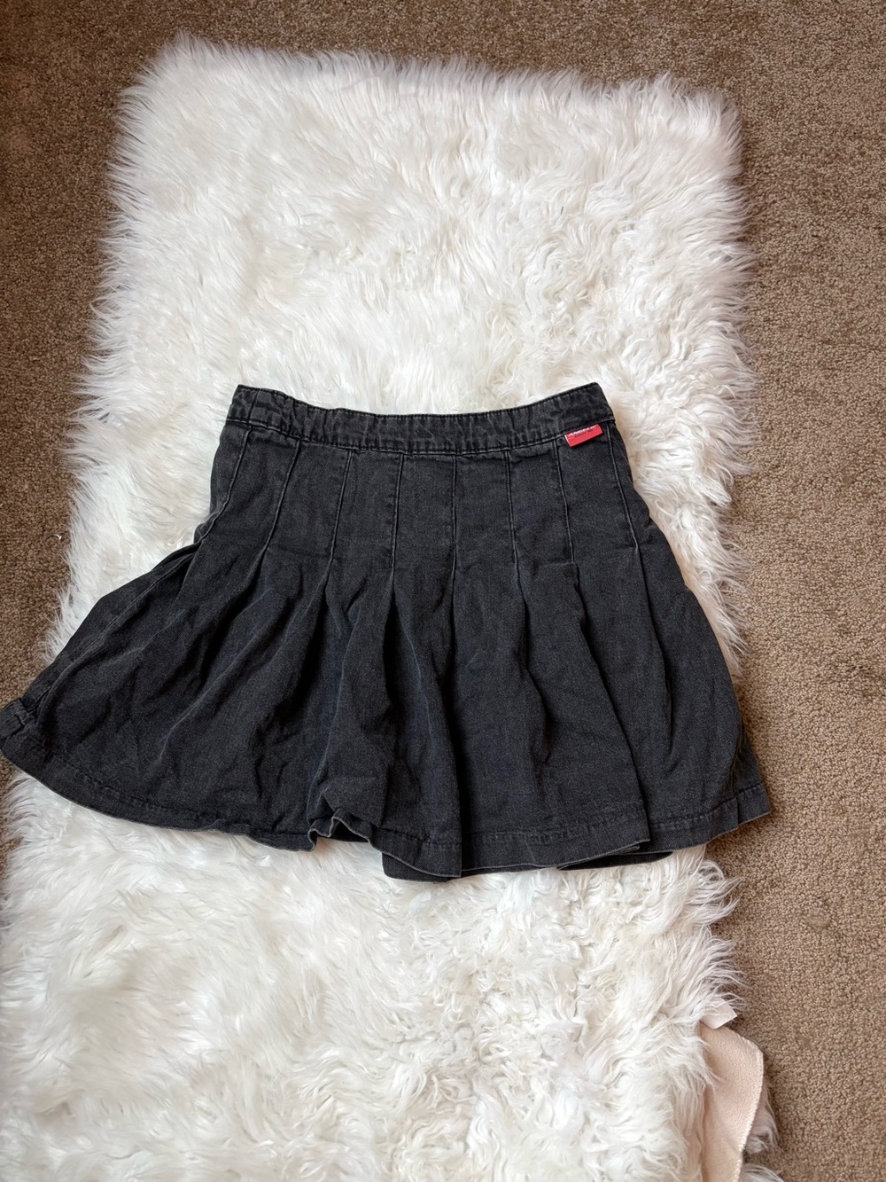 Black/Gray Denim Skirt